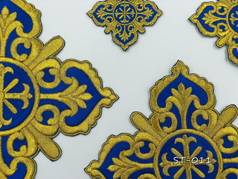 Set of embroidered crosses ST-011 in 10 colors