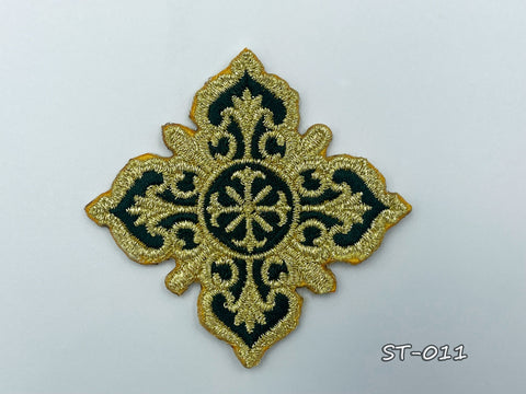 Set of embroidered crosses ST-011 in 10 colors