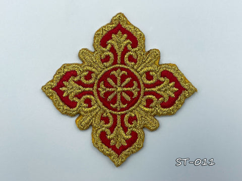 Set of embroidered crosses ST-011 in 10 colors