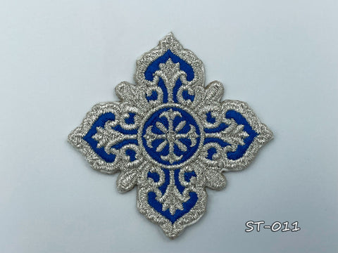 Set of embroidered crosses ST-011 in 10 colors