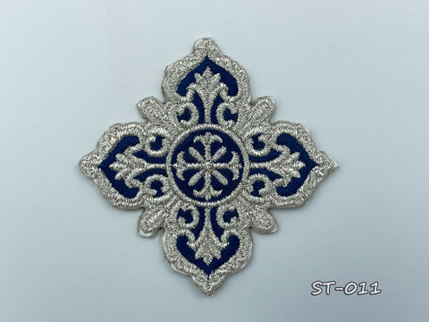 Set of embroidered crosses ST-011 in 10 colors