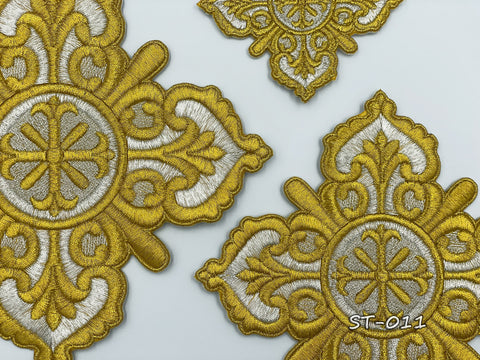 Set of embroidered crosses ST-011 in 6 colors