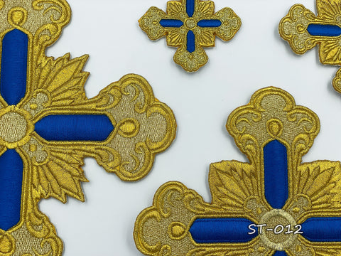 Set of embroidered crosses ST-012 in 6 colors