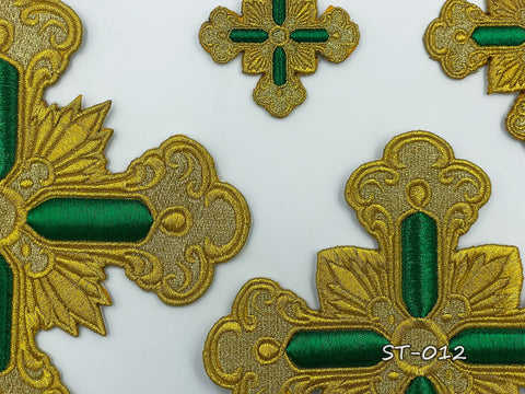 Set of embroidered crosses ST-012 in 6 colors
