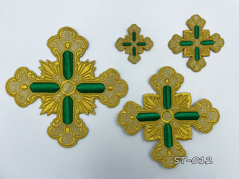 Set of embroidered crosses ST-012 in 6 colors