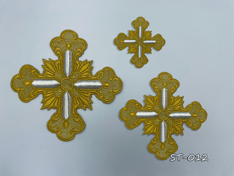 Set of embroidered crosses ST-012 in 5 colors