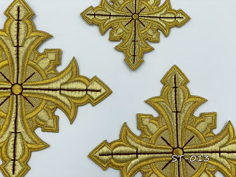 Set of embroidered crosses ST-013 in 3 colors