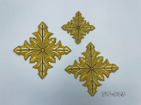 Set of embroidered crosses ST-013 in 3 colors