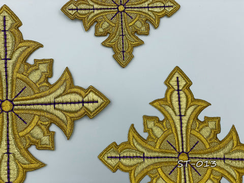 Set of embroidered crosses ST-013 in 3 colors