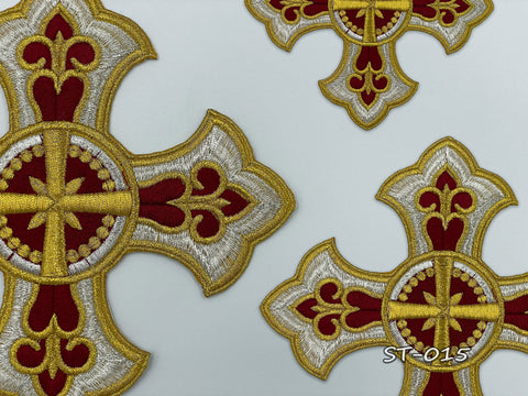Set of embroidered crosses ST-015 in 4 colors