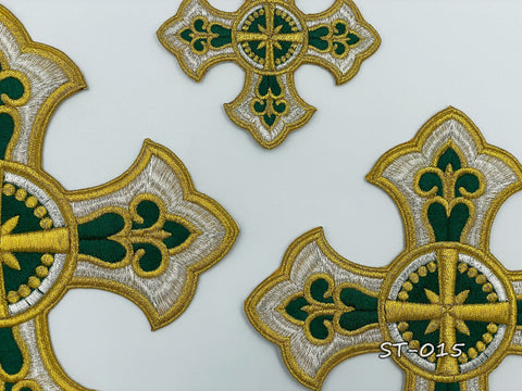 Set of embroidered crosses ST-015 in 4 colors