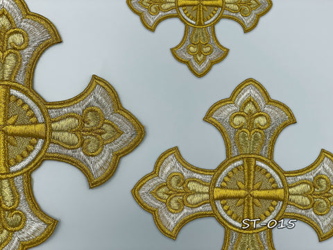 Set of embroidered crosses ST-015 in 4 colors