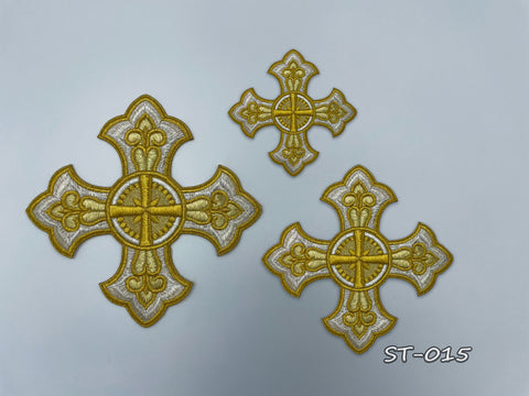 Set of embroidered crosses ST-015 in 4 colors