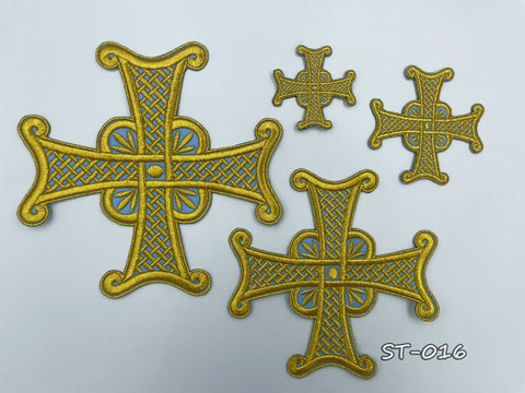Set of embroidered crosses ST-016 in 2 colors