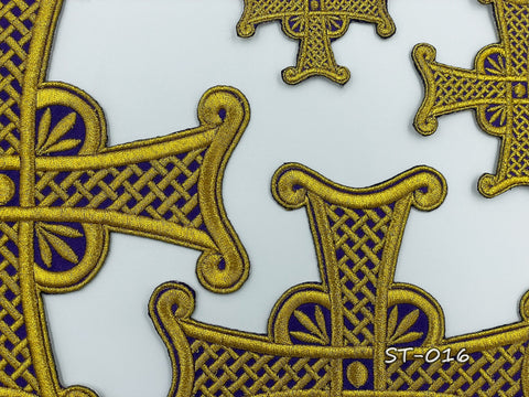 Set of embroidered crosses ST-016 in 2 colors