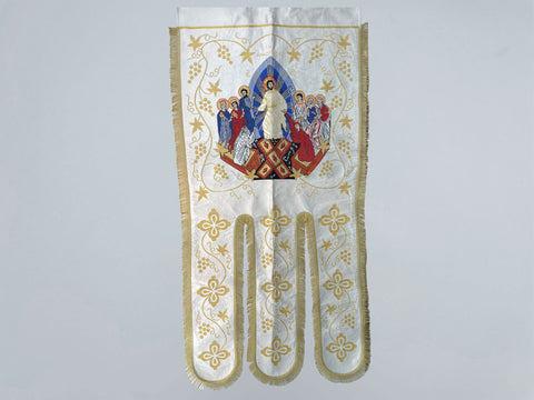 Gold Woven Banner Ecclesiastical representation Resurrection Ambelos Design