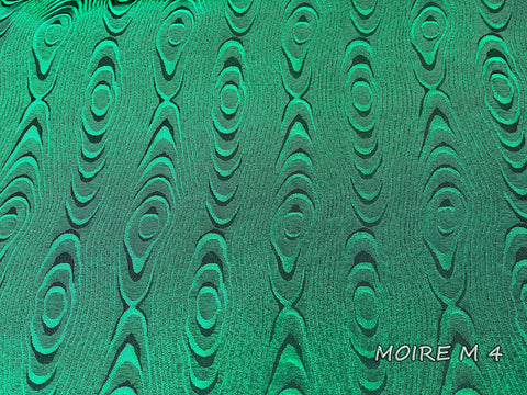 Moire metallic fabric with a wavy look
