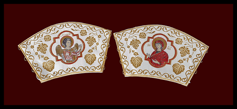 Set cuffs and a belt ‘The Evangelists’ On white background -  Liturgical Fabrics