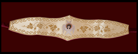 Set cuffs and a belt ‘The Evangelists’ On gold background -  Liturgical Fabrics