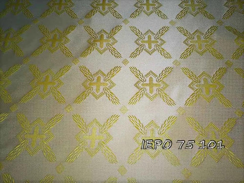 Clerical light-weight rayon fabric with crosses (IERO 75) -  Liturgical Fabrics