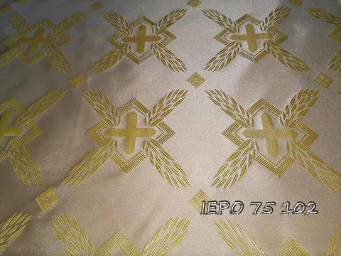 Clerical light-weight rayon fabric with crosses (IERO 75) -  Liturgical Fabrics