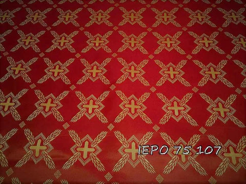 Clerical light-weight rayon fabric with crosses (IERO 75) -  Liturgical Fabrics