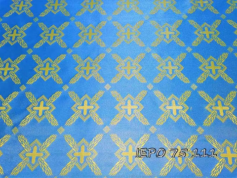 Clerical light-weight rayon fabric with crosses (IERO 75) -  Liturgical Fabrics