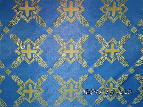 Clerical light-weight rayon fabric with crosses (IERO 75) -  Liturgical Fabrics