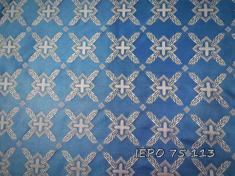 Clerical light-weight rayon fabric with crosses (IERO 75) -  Liturgical Fabrics