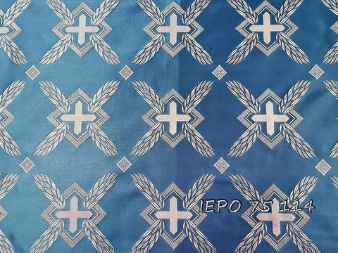 Clerical light-weight rayon fabric with crosses (IERO 75) -  Liturgical Fabrics