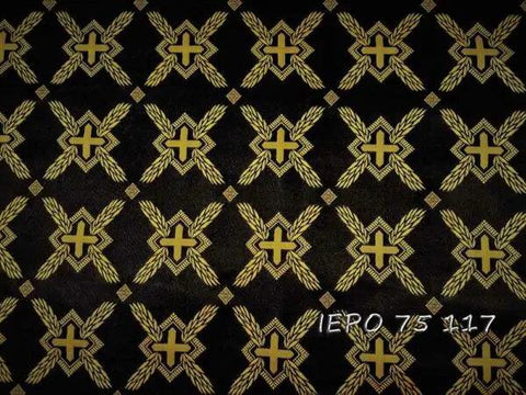 Clerical light-weight rayon fabric with crosses (IERO 75) -  Liturgical Fabrics