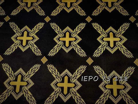 Clerical light-weight rayon fabric with crosses (IERO 75) -  Liturgical Fabrics