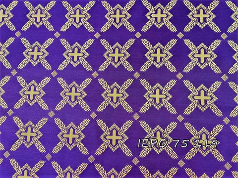 Clerical light-weight rayon fabric with crosses (IERO 75) -  Liturgical Fabrics