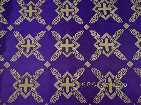 Clerical light-weight rayon fabric with crosses (IERO 75) -  Liturgical Fabrics