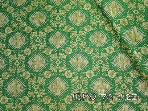 Clerical light-weight rayon fabric with crosses and flowers (IERO 78) -  Liturgical Fabrics