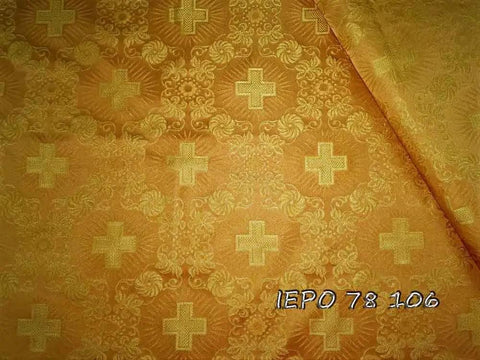 Clerical light-weight rayon fabric with crosses and flowers (IERO 78) -  Liturgical Fabrics