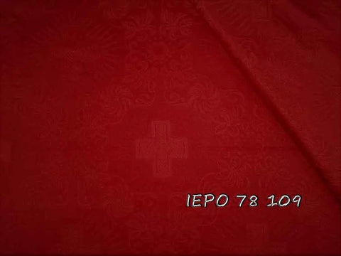 Clerical light-weight rayon fabric with crosses and flowers (IERO 78) -  Liturgical Fabrics