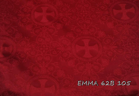 Ecclesiastical light-weight rayon fabric with crosses (EMMA 62B) -  Liturgical Fabrics
