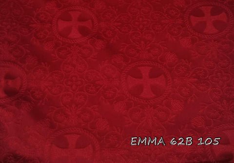 Ecclesiastical light-weight rayon fabric with crosses (EMMA 62B) -  Liturgical Fabrics