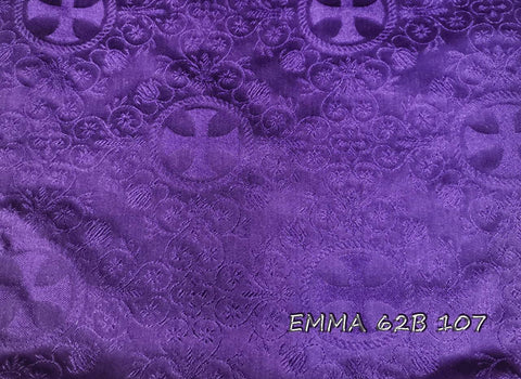 Ecclesiastical light-weight rayon fabric with crosses (EMMA 62B) -  Liturgical Fabrics