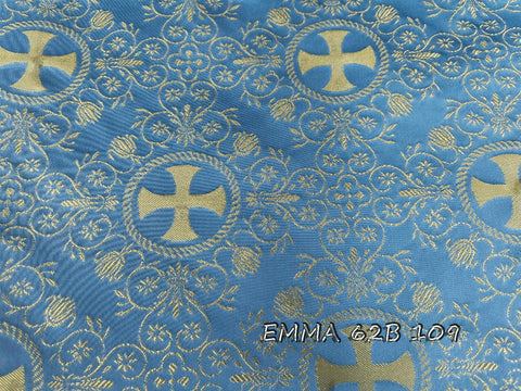 Ecclesiastical light-weight rayon fabric with crosses (EMMA 62B) -  Liturgical Fabrics