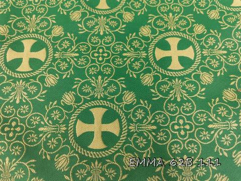 Ecclesiastical light-weight rayon fabric with crosses (EMMA 62B) -  Liturgical Fabrics