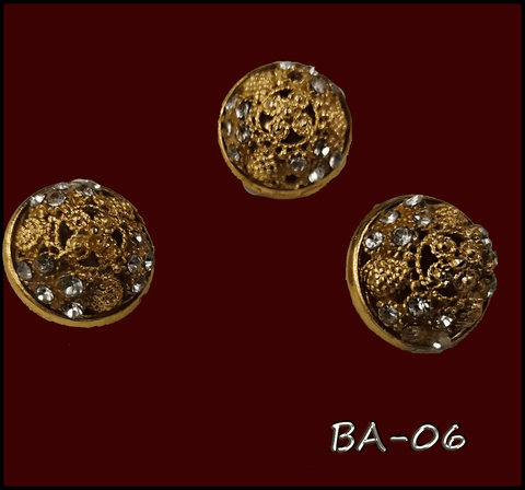 Metallic button for clerical vestments (BA-06) -  Liturgical Fabrics
