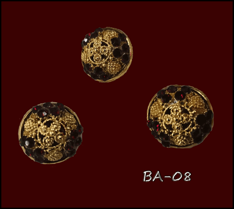 Metallic button for clerical vestments (BA-08) -  Liturgical Fabrics