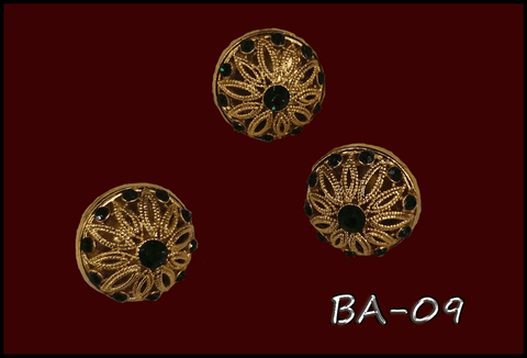 Metallic button for clerical vestments (BA-09) -  Liturgical Fabrics