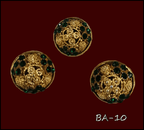 Metallic button for clerical vestments (BA-10) -  Liturgical Fabrics