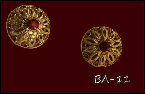 Metallic button for clerical vestments (BA-11) -  Liturgical Fabrics