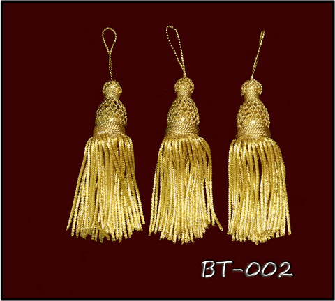 Clerical tassel from bullion - metallic wire (BT-002) -  Liturgical Fabrics