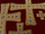 Set of embroidered crosses ‘Pearl’ with gold base -  Liturgical Fabrics