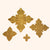Set of embroidered crosses ‘NAXOS’ with gold base and gold embroidery -  Liturgical Fabrics